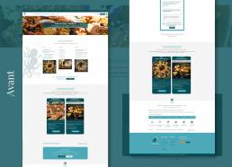 mockup pages site avant apres