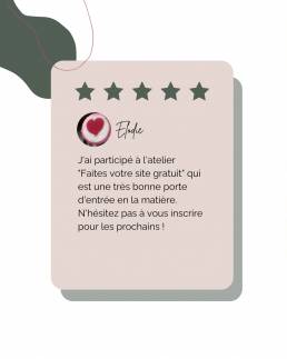 temoignage elodie atelier gratuit