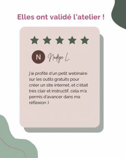 temoignage nadege atelier gratuit
